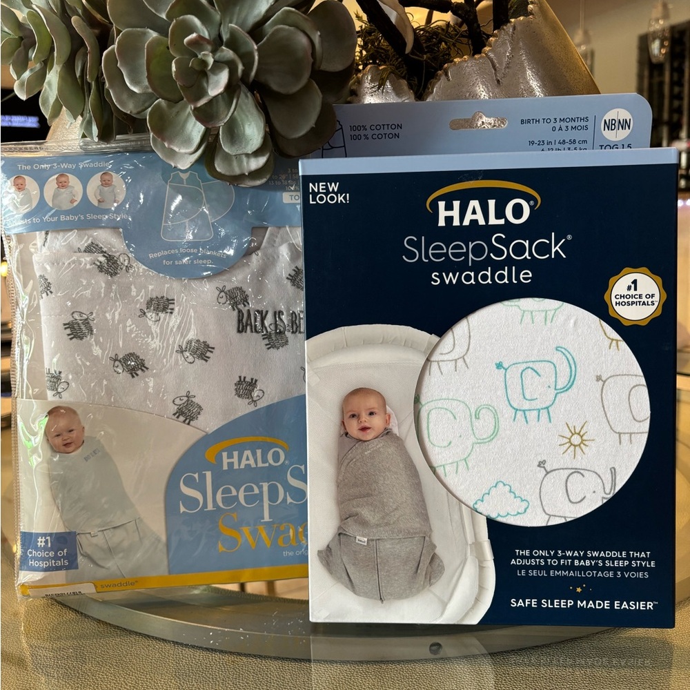 Halo SleepSack Swaddle with Elephant Print